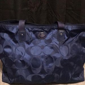 Navy Blue Coach Tote Bag